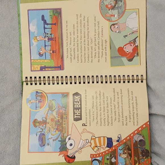 Disney Phineas and Ferb Skateboard Adventures Hardcover Book w/Wind-up Toy - Picture 9 of 11